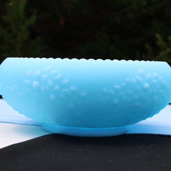 Fenton Satin Blue Bowl - Picture 2 of 8